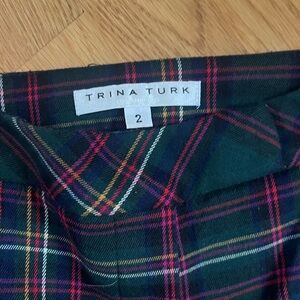Trina Turk Vibrant Plaid Skirt